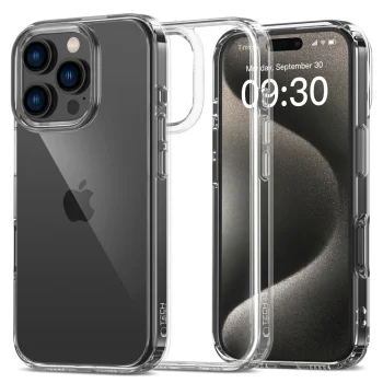 Tech-Protect FlexAir Hybrid dėklas, skirtas iPhone 16 Pro, Skaidrus