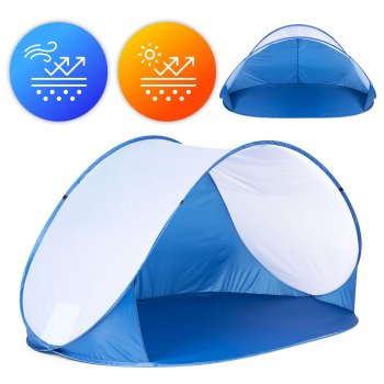 Pop-up beach tent MultiGarden sun shelter for garden and pool, blue