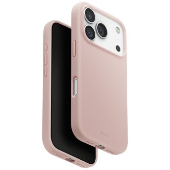 Uniq Lino Magclick Charging dėklas, skirtas iPhone 17 Pro, rožinis