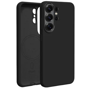 Etteri Silicone Mag silikoninis dėklas Samsung Galaxy S26 Ultra, juodas