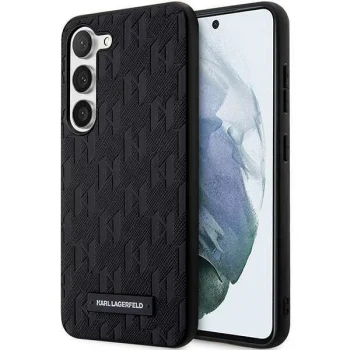 Karl Lagerfeld dėklas Samsung Galaxy S24 telefonui Saffiano Mono Metal Logo, juodas