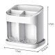 Kitchen Cutlery Drainer and Organizer, White