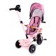 ECOTOYS Kids Tricycle Stroller with 360 Rotating Seat, Pink
