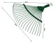 Metal Garden Rake For Grass Leaves, 36 cm