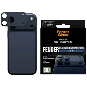 PanzerGlass Fender kameros apsauginis stiklas iPhone 17 Pro Max, mėlynas