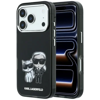 Karl Lagerfeld Karl&Choupette MagSafe dėklas iPhone 17 / 18 Pro Max, juodas