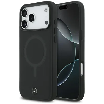 Mercedes dėklas iPhone 17 Pro Max telefonui su MagSafe, juodas