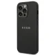 Guess dėklas iPhone 14 Pro telefonui Saffiano Strap, juodas