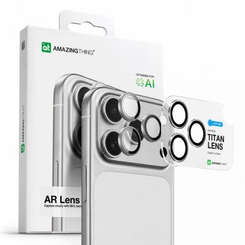 AmazingThing iPhone 17 Pro / 17 Pro Max Camera Glass Sapphire, Silver