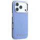 Karl Lagerfeld Grained Allover Logo MagSafe dėklas iPhone 17/18 Pro Max, mėlynas