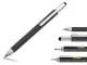 Multifunction Pen Screwdriver 6-in-1 with Ruler and Level, black