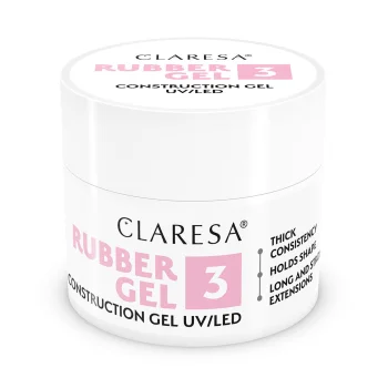 Claresa Rubber Builder Gel 3, Medium Cool Pink, 45g