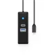 Orico PWCUR-C3 3-Port USB Hub with RJ45 Gigabit Ethernet, 1.8m, Black