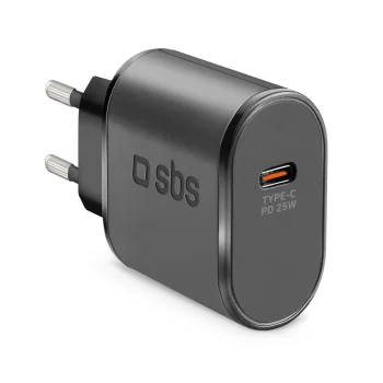 SBS TETR1CPD25 25W USB-C įkroviklis su Power Delivery, juodas