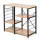 ModernHome Loft stiliaus virtuvinė lentyna su kabliukais 90 cm, šviesus ąžuolas
