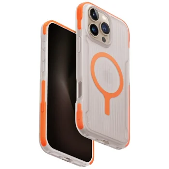 Uniq Combat Active Magclick Charging dėklas, skirtas iPhone 16 Pro Max, oranžinis