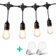 Lauko LED girlianda 20 m, 20 lempučių, 9W, sujungiama