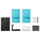 Samsung Carbon Magnet dėklas telefonui Samsung Galaxy Z Fold 8 su MagSafe ir 2 plėvelėmis, juodas