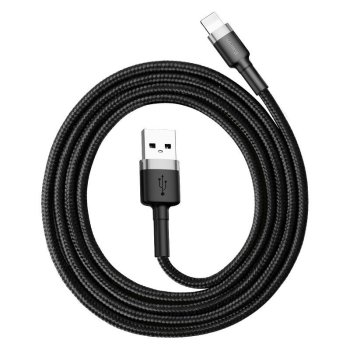 Baseus Cafule USB į Lightning laidas 2.0m 1.5A Pilkas-Juodas