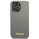 Guess Silicone Logo Plate MagSafe dėklas iPhone 13 / 13 Pro, pilkas
