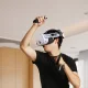 BoboVR E3 Pro galvos dirželis su baterija skirta Meta Quest 3 ir 3S, baltas ir juodas