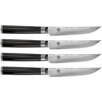 Kepsnio peilių rinkinys KAI Shun Classic DM-S400, 4 vnt., 12 cm, sidabrinis/juodas