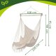 Hanging Hammock Chair Garden Swing Gardlov 210cm 150kg, beige