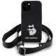 Karl Lagerfeld iPhone 15 Case Crossbody Silicone Choupette, Black