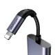 Garso adapteris 2-in-1 Joyroom SY-L01 Lightning į 3.5 mm + Lightning, juodas