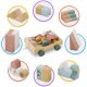 Nukido NK-853 Wooden Pull-Along Toy with Blocks