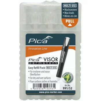 Keičiamos šerdelės Pica VISOR permanent žymekliui 10 mm, baltos