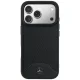 Mercedes Leather Wood Effect Curve MagSafe dėklas iPhone 17 Pro, juodas