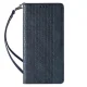 Atverčiamasis dėklas Samsung Galaxy S23 Ultra Magnet Strap Case su stovu ir dirželiu, mėlynas