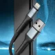 3mk Hyper Cable N-SERIES USB-A / Lightning laidas 2m 12W, juodas