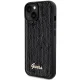 Guess dėklas iPhone 13 / 14 / 15 Sequin Script Metal, juodas