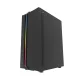 Kompiuterio korpusas Darkflash DK151 su 3 RGB ventiliatoriais, juodas