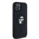 Karl Lagerfeld dėklas iPhone 15 / 14 Plus su MagSafe, Silicone Karl & Choupette, juodas