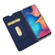 Atverčiamasis odinis dėklas Samsung Galaxy A20e, mėlynas