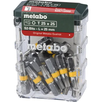 Sukimo antgalių rinkinys Metabo Bit-Box T25, SP, 25 vnt., 626713000