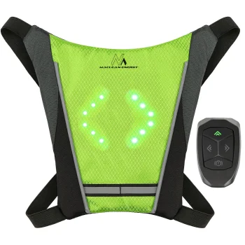 Maclean MCE420 Reflective Vest with LED Signals and Remote