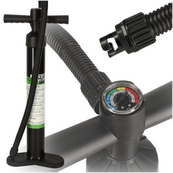 Single-Action Hand Pump for SUP Boards with Pressure Gauge