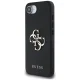 Guess PU Grained 4G Metal Logo dėklas iPhone 16e, juodas