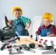Bakalu KZ1055 Little Handyman žaislinių įrankių rinkinys su krepšiu ir šalmu