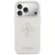 Guess FW Resin Logo dėklas iPhone 17 Pro telefonui, smėlio spalvos