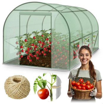Plonos Plėvelinis šiltnamis 2x3m, 6m2, Žalias