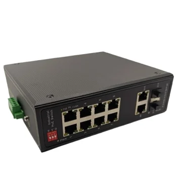 Pramoninis PoE šakotuvas 8x Gigabit PoE, 2x Gigabit Uplink, 2x SFP, 120W
