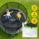 4FIZJO PRO Garden Trampoline for Kids 252 cm 8FT with Net and Ladder, Green/Black