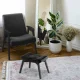 Upholstered Footstool Ottoman Norse Sofotel, Black