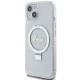 Guess Ring Stand Script Glitter MagSafe dėklas iPhone 15 / 14 / 13, skaidrus