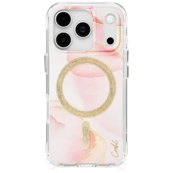 Uniq Coehl Aeris dėklas iPhone 17 Pro telefonui su magnetiniu įkrovimu, rožinis